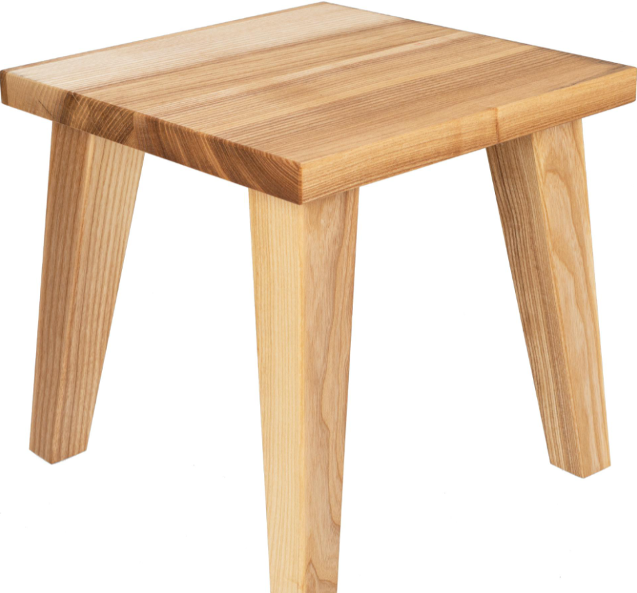 Kleiner Holz Hocker Kinderhocker aus Esche geölt - Schemel 27 x 27 x 27 cm