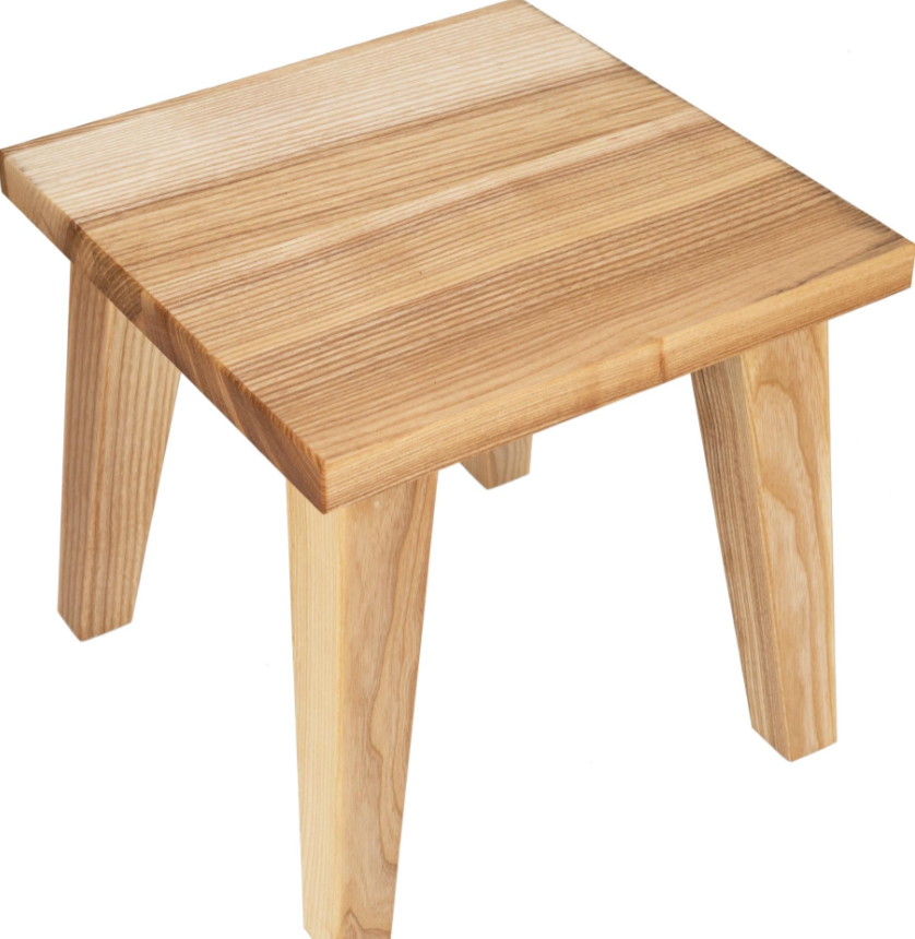 Kleiner Holz Hocker Kinderhocker aus Esche geölt - Schemel 27 x 27 x 27 cm