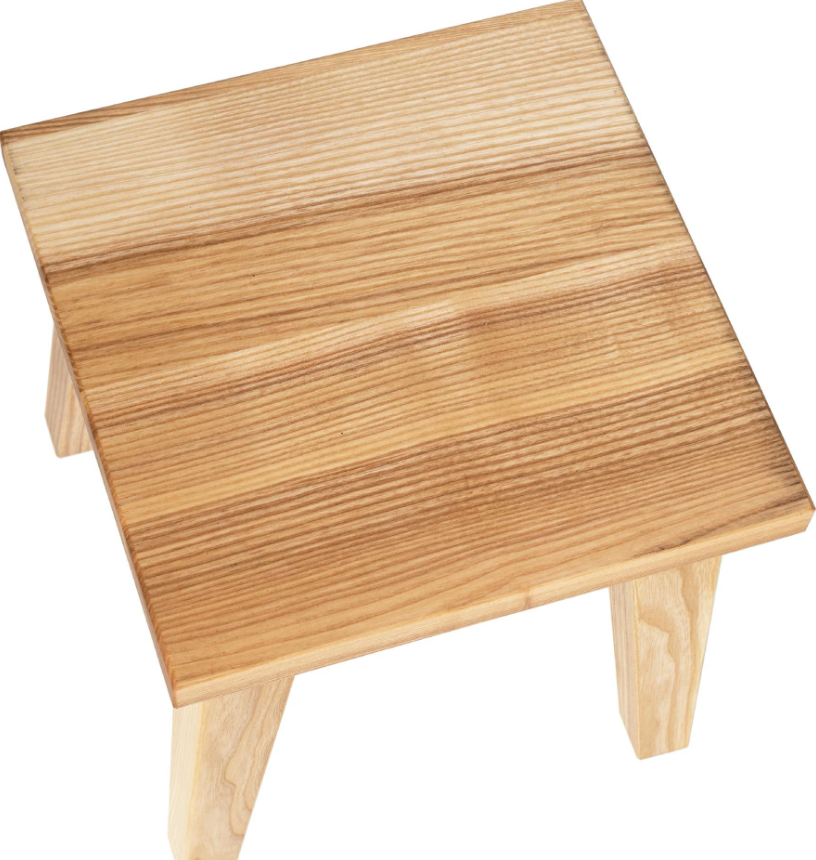 Kleiner Holz Hocker Kinderhocker aus Esche geölt - Schemel 27 x 27 x 27 cm